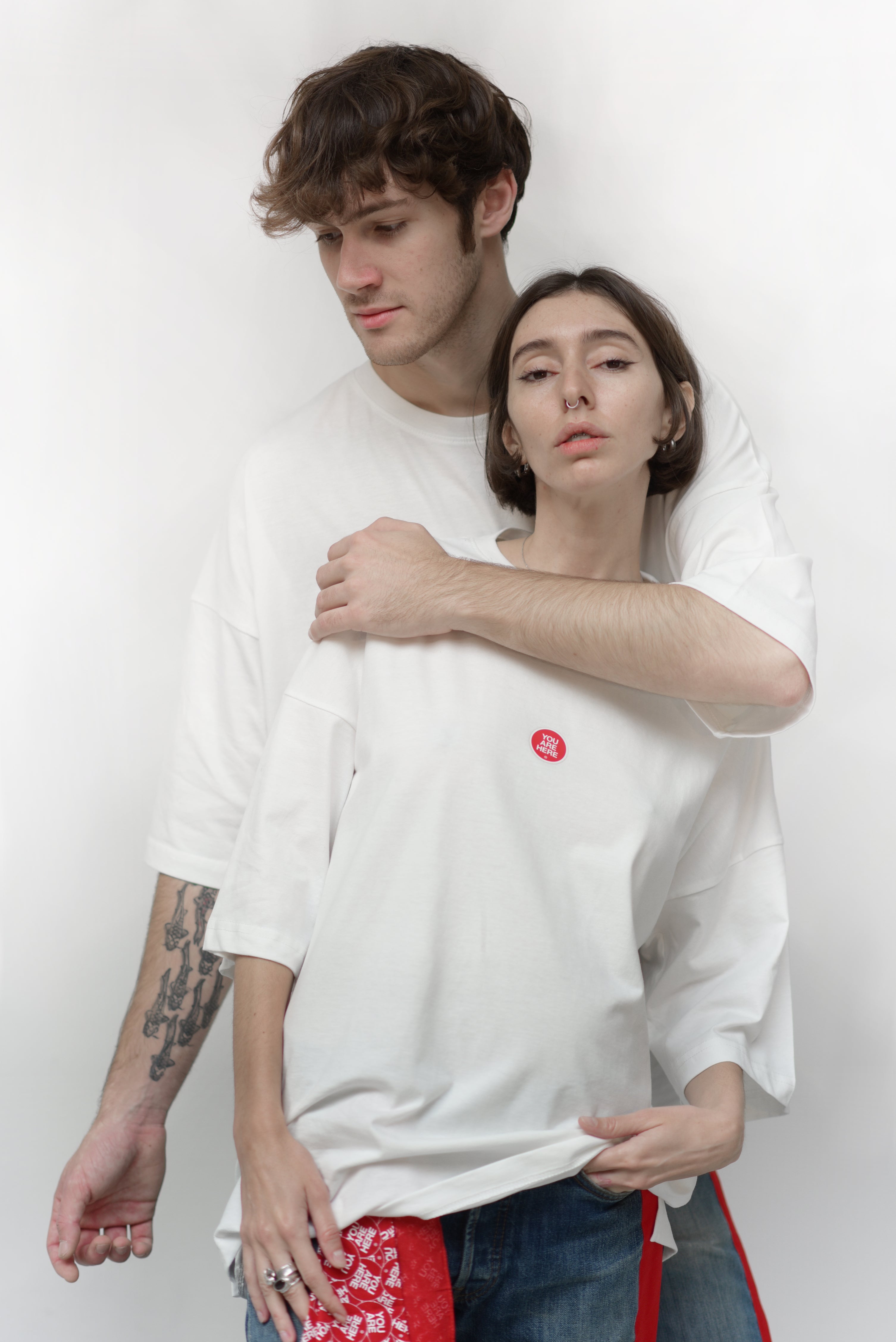 White unisex logo t-shirt