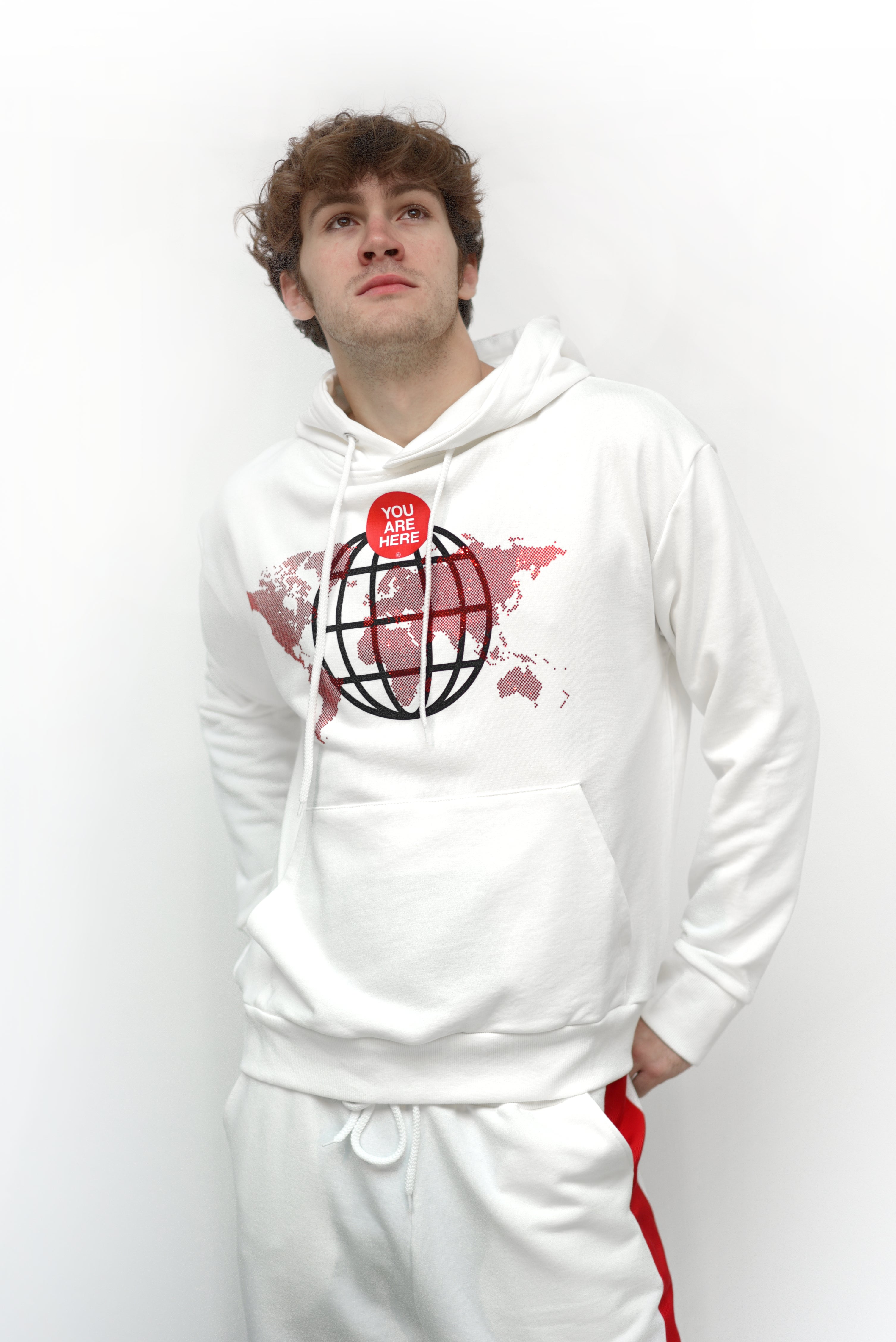 White unisex "World Edition" hoodie